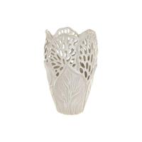 Vaas Home ESPRIT Wit Keramisch Blad van een plant 23 x 23 x 36 cm - thumbnail