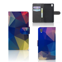 Sony Xperia Z1 Book Case Polygon Dark - thumbnail