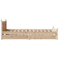 Bedframe zonder matras massief grenenhout 75x190 cm - thumbnail