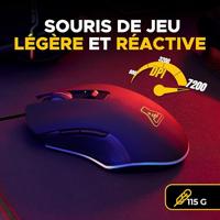 Bedrade gamingtoetsenbord en -muis bundel - THE G-LAB - Hydrogen BKG Combo - AZERTY-toetsenbord - Zwart - thumbnail