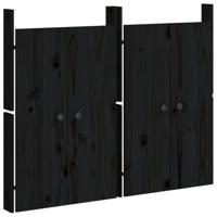VidaXL Kastdeurtjes voor buitenkeuken 2 st 50x9x82 cm grenenhout zwart - thumbnail