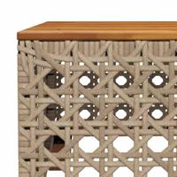 8-delige Loungeset met kussens poly rattan beige - thumbnail