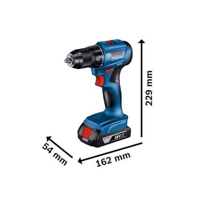 Bosch Blauw GSR 18V-45 | Accuboormachine | 18V | 2 x 2,0 Ah accu&apos;s + lader | In L-Case - 06019K3205