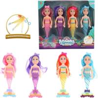 Toi-Toys Mermaids zeemeermin pop zusjes, 4st. - thumbnail