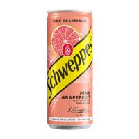Schweppes Pink grapefruit frisdrank, sleek blik van 33 cl, pak van 24 - thumbnail