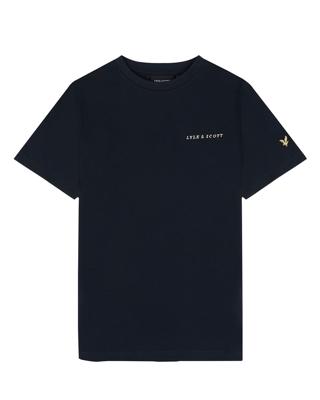 Script Embroidered T-shirt Dark Navy