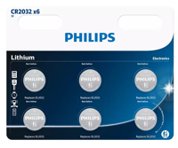 Philips Lithium CR2032 3V batterij 6st - thumbnail
