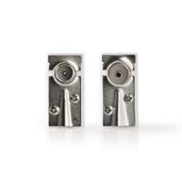 Nedis CSBW40995WT Iec (coax) -connector Male + Female - Gehoekt 2 Stuks Wit - thumbnail
