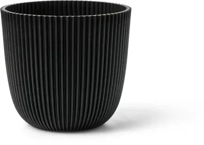 Capi groove bloempot 28x27 cm zwart