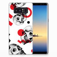 Silicone Back Case Samsung Galaxy Note 8 Skull Red - thumbnail