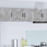 Keukenkast met plank Beton Grijs 80 x 31 x 40 cm Bewerkt hout - thumbnail