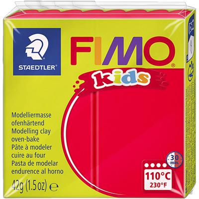 Fimo kids boetseerklei rood, 42gr Fimo kids boetseerklei rood, 42gr