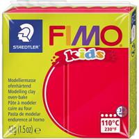 Fimo kids boetseerklei rood, 42gr - thumbnail