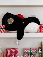 Grote pluchen activiteitenpinguïn BANQUISE wit - thumbnail