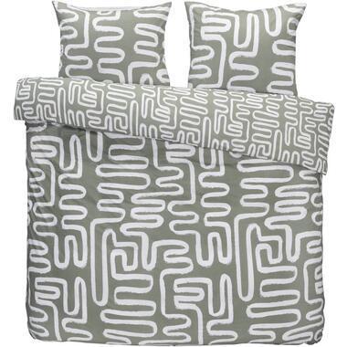 Dekbedovertrek Montreal - groen - 240x200/220 cm - Leen Bakker