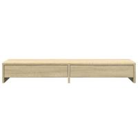 VidaXL Monitorstandaard met lades sonoma eiken 100x27x15 cm bewerkt hout - thumbnail