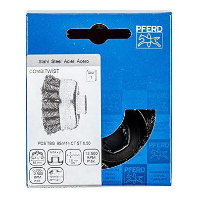 PFERD TOOLS Combitwist komborstel getordeerd TBG Ø 65 mm M14 staaldraad-Ø 0,50 voor haakse slijpers POS TBG 65/M14 CT ST 0,50 43305051 1 stuk(s)