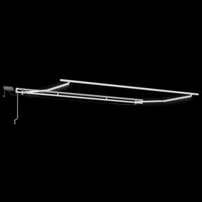 Luifel handmatig uittrekbaar en LED 400x300 cm antraciet en wit