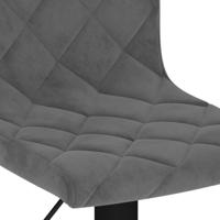 Barkrukken 2 st fluweel donkergrijs - thumbnail