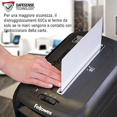 Fellowes Powershred® 60Cs Papierversnipperaar 10 vellen Cross cut 4 x 50 mm P-4 22 l Ook geschikt voor Paperclips, Nietjes, Creditcards Fellowes Powershred® 60Cs Papierversnipperaar 10 vellen Cross cut 4 x 50 mm P-4 22 l Ook geschikt voor Paperclips, Nietjes, Creditcards