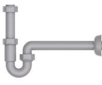 Kirchhoff ECO-SAVE kunststof sifon grijs, 1 1/4" x 32 mm - 98801049 - thumbnail