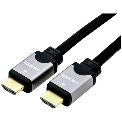 ROLINE HDMI HighSpeed kabel met Ethernet, M/M, zwart / zilver, 1 m