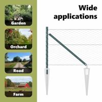 VidaXL Afrasteringspaal groen 25 x 0,6 m (36 mm gaas) staal en pvc - thumbnail