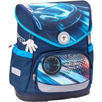 Belmil schooltas Race jongens 30,5 x 19 x 37 cm blauw/zwart - thumbnail