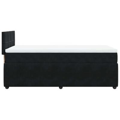 Boxspring met matras fluweel zwart 90x190 cm