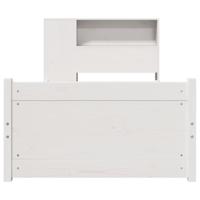 Bed met boekenkast zonder matras grenenhout wit 90x190 cm - thumbnail