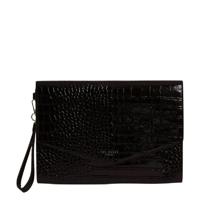 Ted Baker Wesslie Croc Effect Icon Envelope Pouch Black - thumbnail