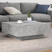 Salontafel 80x80x31 cm spaanplaat betongrijs - thumbnail
