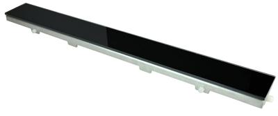 Glasrooster voor douchegoot Wiesbaden 70 cm | Glans zwart