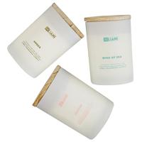 Beliani - SIMPLICITY - Geurkaars set - Leer|Zeebries|Amber - Soja wax - thumbnail