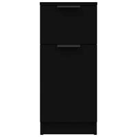 Dressoir 30x30x70 cm bewerkt hout zwart - thumbnail