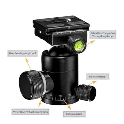 Mantona Onyx 8 Statief-kogelkop