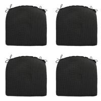 Zitkussen Rib zwart 46 cm x 48 cm (4 stuks) Madison - Madison - thumbnail