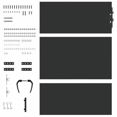 Tuinpoort met slot Zwart 105 x 125 cm Poedergecoat staal
