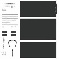 Tuinpoort met slot Zwart 105 x 125 cm Poedergecoat staal - thumbnail