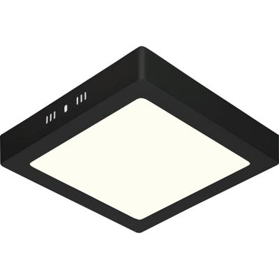 LED Downlight 18W - Natuurlijk Wit 4200K - Vierkant Mat Zwart - 225mm