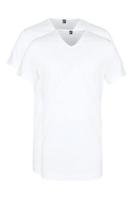Alan Red T-Shirt V-Hals Oklahoma White (Two pack ) - thumbnail