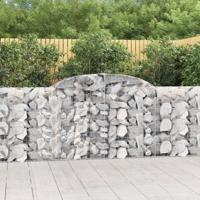 Schanskorf gewelfd 300x30x100/120 cm gegalvaniseerd ijzer - thumbnail