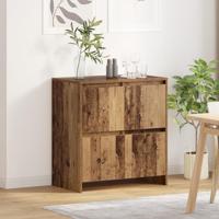 Dressoir met de deur Oud hout 70 x 41 x 75 cm Bewerkt hout - thumbnail