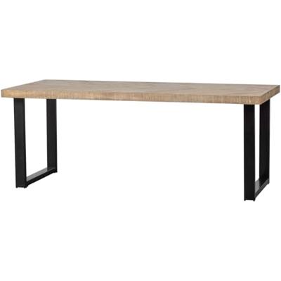 WOOOD Eettafel 'Tablo' Mangohout Visgraat, met U-poot, 200 x 90cm WOOOD Eettafel 'Tablo' Mangohout Visgraat, met U-poot, 200 x 90cm