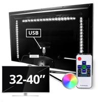Tv led strip set met 3 RGB strips voor tv's van 32 tot 40 inch - thumbnail