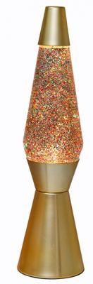 Itotal Lavalamp gold glitter, 40cm