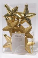 Kersthanger Ster goud dia7cm 6-dlg - thumbnail