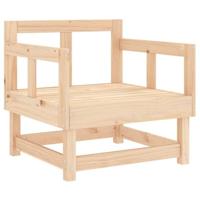 Tuinstoelen 2 st met kussens massief grenenhout - thumbnail