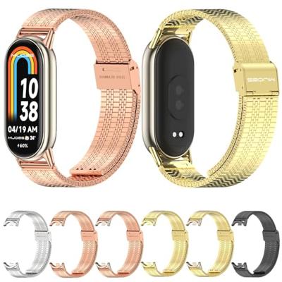 By Qubix - Stalen RVS band - Zilver - Compatible met Xiaomi Smart Band 8 & 9 - Compatible Xiaomi bandje
