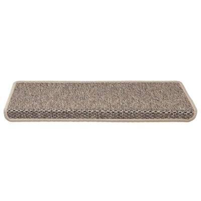 VidaXL Trapmatten zelfklevend 15 st sisal-look 65x21x4 cm donkerbeige